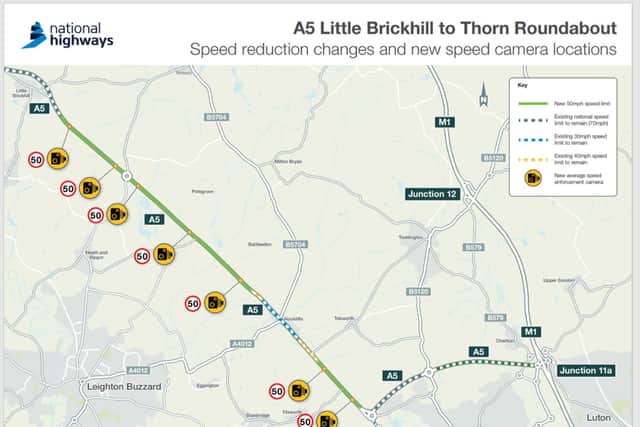 The A5 RSD Map. Image: National Highways