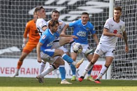 Action from MK Dons' 1-1 home draw with Notts County