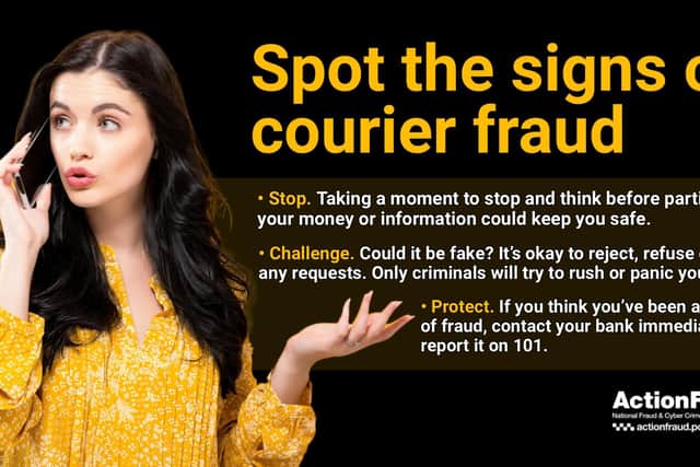 Beware of courier fraud