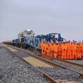 The track-laying of East West Rail's Bletchley to Bicester line is almost complete