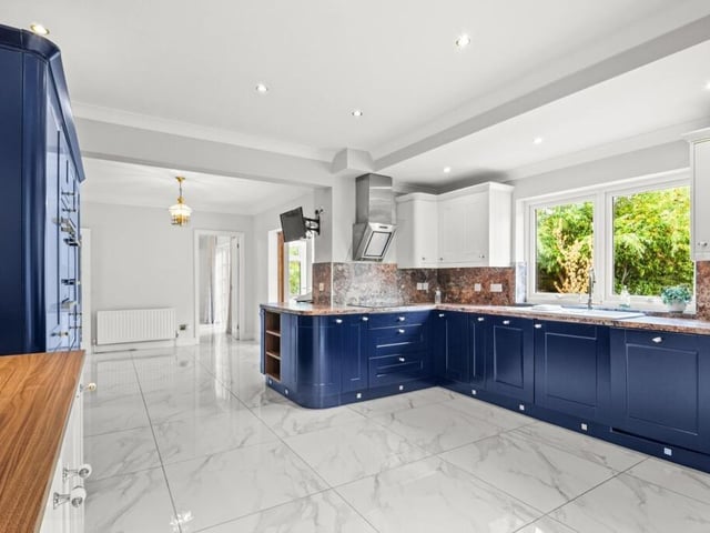 The property features a spacious 27-foot kitchen which flows through to the dining room