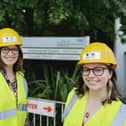 Evergreen service manager Jenny Sookraj and Madie, one of the service users involved in helping shape the new unit, visit the site.