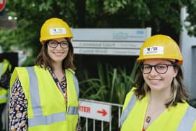 Evergreen service manager Jenny Sookraj and Madie, one of the service users involved in helping shape the new unit, visit the site.