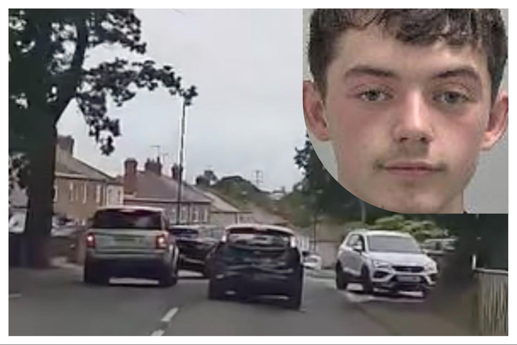 Dramatic moment baby-faced criminal drives 95mph in 40mph zone, smashes into bus and rams police car in chase