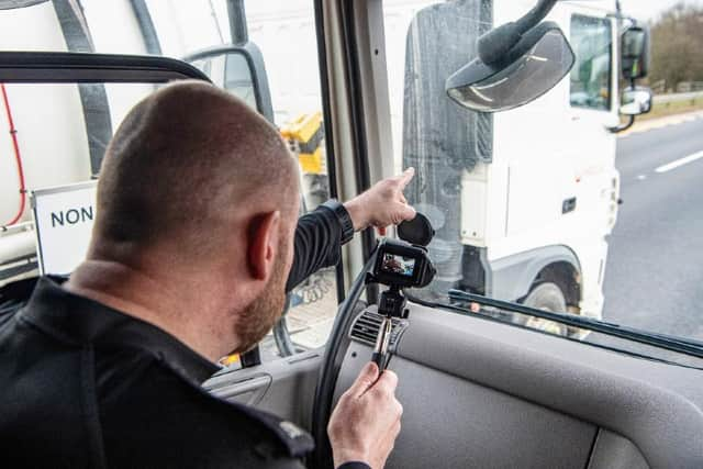 Police use the supercabs for a better vantage point to spot offenders