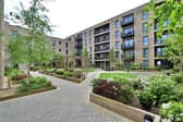 This two-bed flat overlooking the Campbell Wharf Marina in Milton Keynes is on sale now, with offers of more than £300,000 being accepted