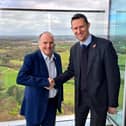 L-R John Cove, Chair of Destination MK with Andrew Kirby