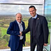 L-R John Cove, Chair of Destination MK with Andrew Kirby