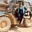 Councillor Joe Hearnshaw visited the site of the new primary school in Whitehouse South where more than 4,000 new homes are already under construction