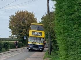 Two wheels fell off the school bus in this MK village