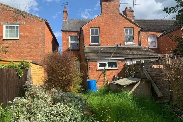 A view of the rear of the house