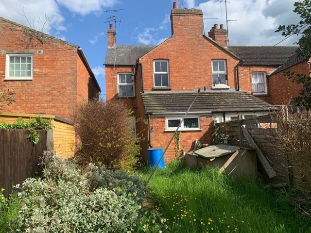 A view of the rear of the house