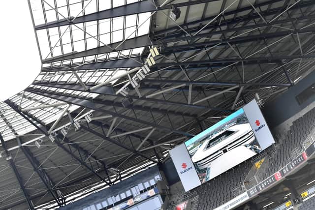 A man has been arrested after an incident following the Milton Keynes Dons v Luton Town match at stadium:mk on Saturday