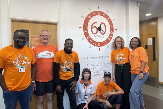 World Vision staff raise money for water projects via the Global 6K Walk for Water.