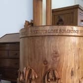 The stolen urn containing a late grandmother's ashes