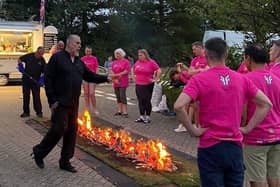 Participants of the Brain Tumour Research firewalk in Milton Keynes