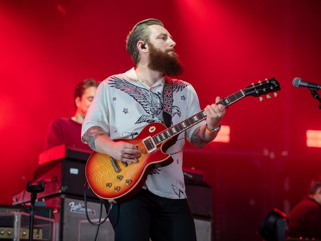 Members of Rag 'n' Bone Man's band performing at Campbell Park, Milton Keynes, July 16, 2022. Photo by David Jackson.