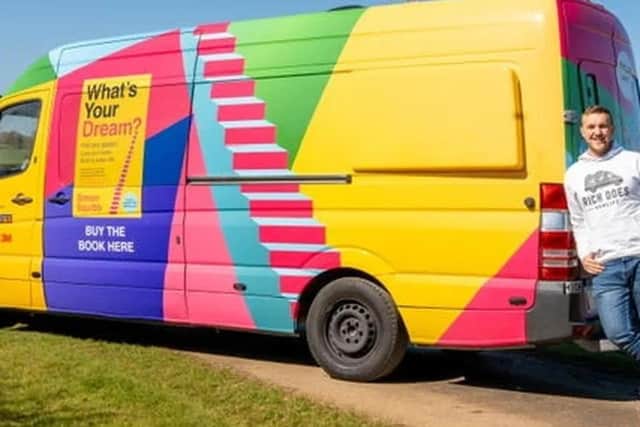 Richard Hayes drives The Dream Machine - a van which travels the country and aims to help individuals realise their dreams