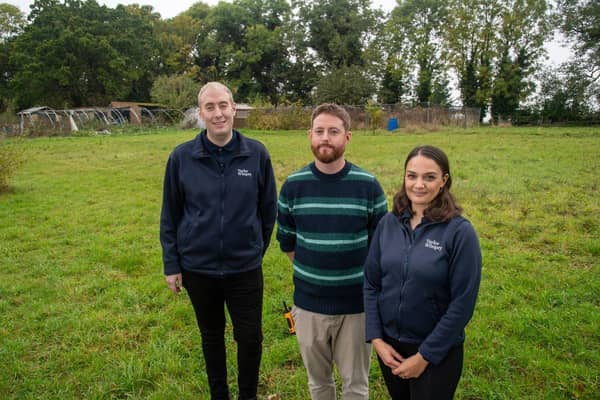 (left to right)Andrew Smith, Sales Executive at Taylor Wimpey East Midlands, Joshua Mayer, Assistant Principal at Potterspury Lodge School, Selina Kuddus, Customer Relations Manager at Taylor Wimpey East Midlands