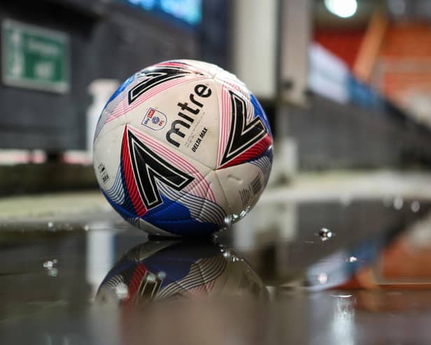 A general view of the EFL Mitre match ball.