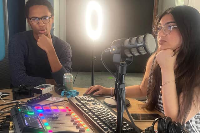 Carrera with podcast guest Alex