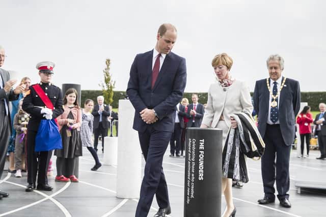 Prince William visited Milton Keynes Rose in Campbell Park, as part of celebrations to mark the city’s 50th birthday in 2017
