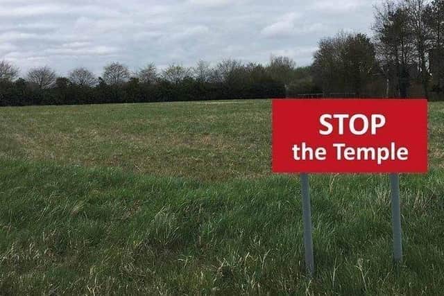 Residents objected to the first planning application for the temple in December 2020