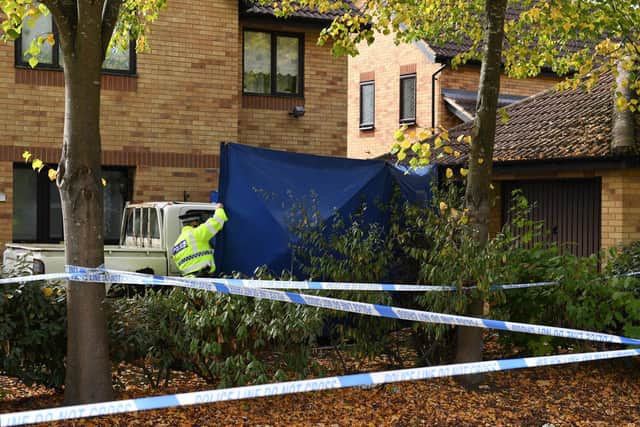 The house in Loxbeare Drive is at the centre of a murder investigation