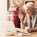 Carer attending online meeting