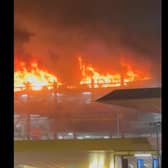 Luton Airport fire. Photo courtesy of Molly Bullard
