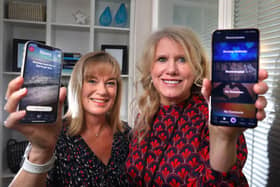 Karen Storey and Rebecca Howard with the new app