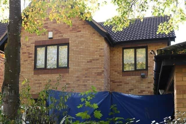 The house where Leah's body was found in Milton Keynes