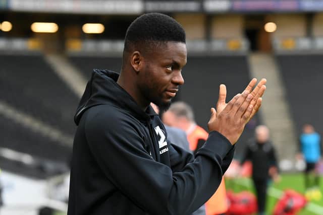 Jonathan Leko is in line to make his MK Dons return on Saturday following his three-match ban