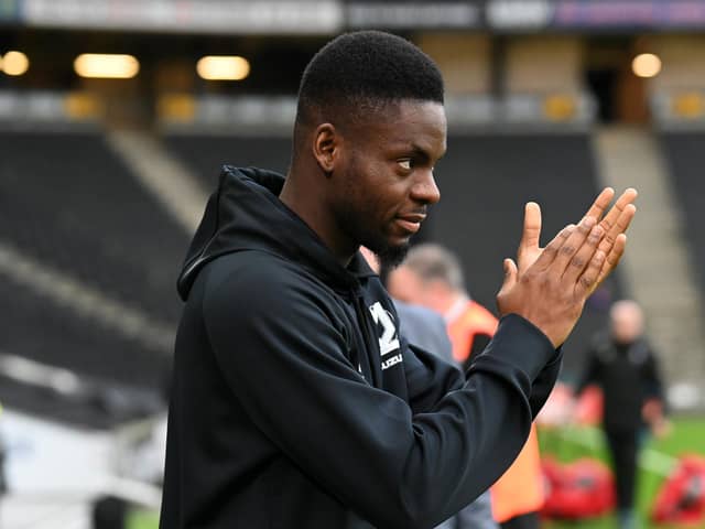 Jonathan Leko is in line to make his MK Dons return on Saturday following his three-match ban