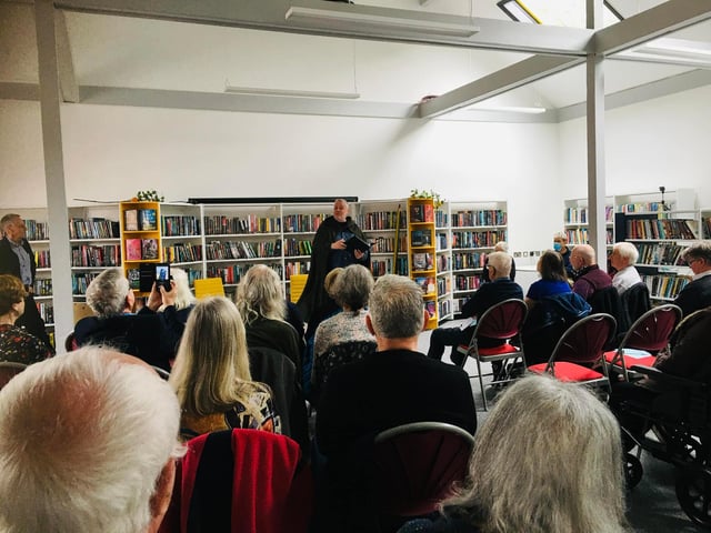 A service was held at the library this morning