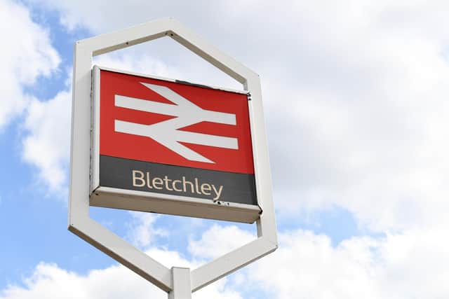 Bletchley Railway Station sign. Photo: MK Citizen, Iconic Media Group, Jane Russell