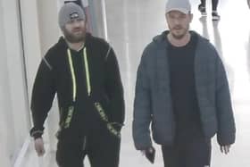Police have issued this CCTV image of the two men officers want to speak to in relation to a burglary at a jewellers  in CMK