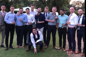 Aaron Murray with his teammates before his illness struck