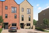 The terraced townhouse has four bedrooms