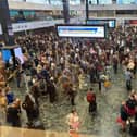 Trains in and out of London Euston station have been disrupted after swans were on the line near Hemel Hempstead earlier today
