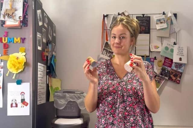 Deputy Leader of Milton Keynes City Council, Councillor Lauren Townsend recycling commonly overlooked household items. Photo: Milton Keynes City Council