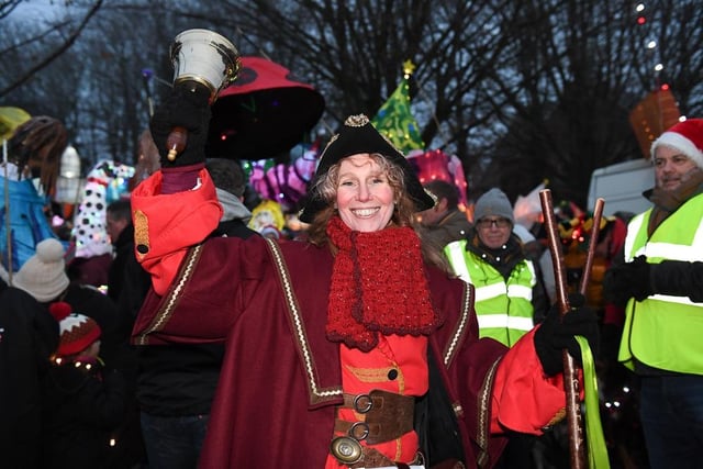 The lantern procession was led by the 'town crier' summoning visitors far and wide to join a day of fun festivities.