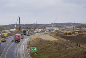 Black Cat roundabout from Roxton Road bridge - A421 carriageway. Picture: National Highways