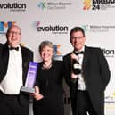(L to R) Paul Robinson (Director), Louise Robinson (Director) and a representative from Franklins So