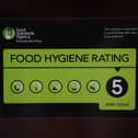 A Food Standards Agency rating sticker from PA Images