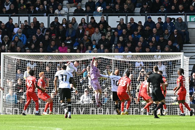 His first-half performance ensured Dons went in at half-time still in the game. Made big saves to deny Nathaniel Mendez-Laing and James Collins in particular, and commanded his defensive line expertly in the second period as Derby looked to force the issue.