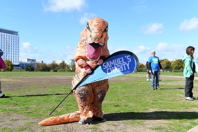 And there was a dinosaur taking part - of course