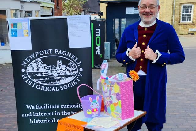 Society vice-chairperson Geoff Morris dressed in a Georgian outfit to help promote the town's society and museum (Saturday 12 April).