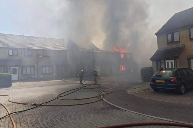 The fire quickly spread to nearby houses in the tinderbox conditions caused by the heatwave