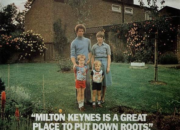 An old Milton Keynes Development Corporation poster tempted people to come and live in MK